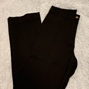 MICHAEL Michael Kors Black High-Rise Wide Leg Pants